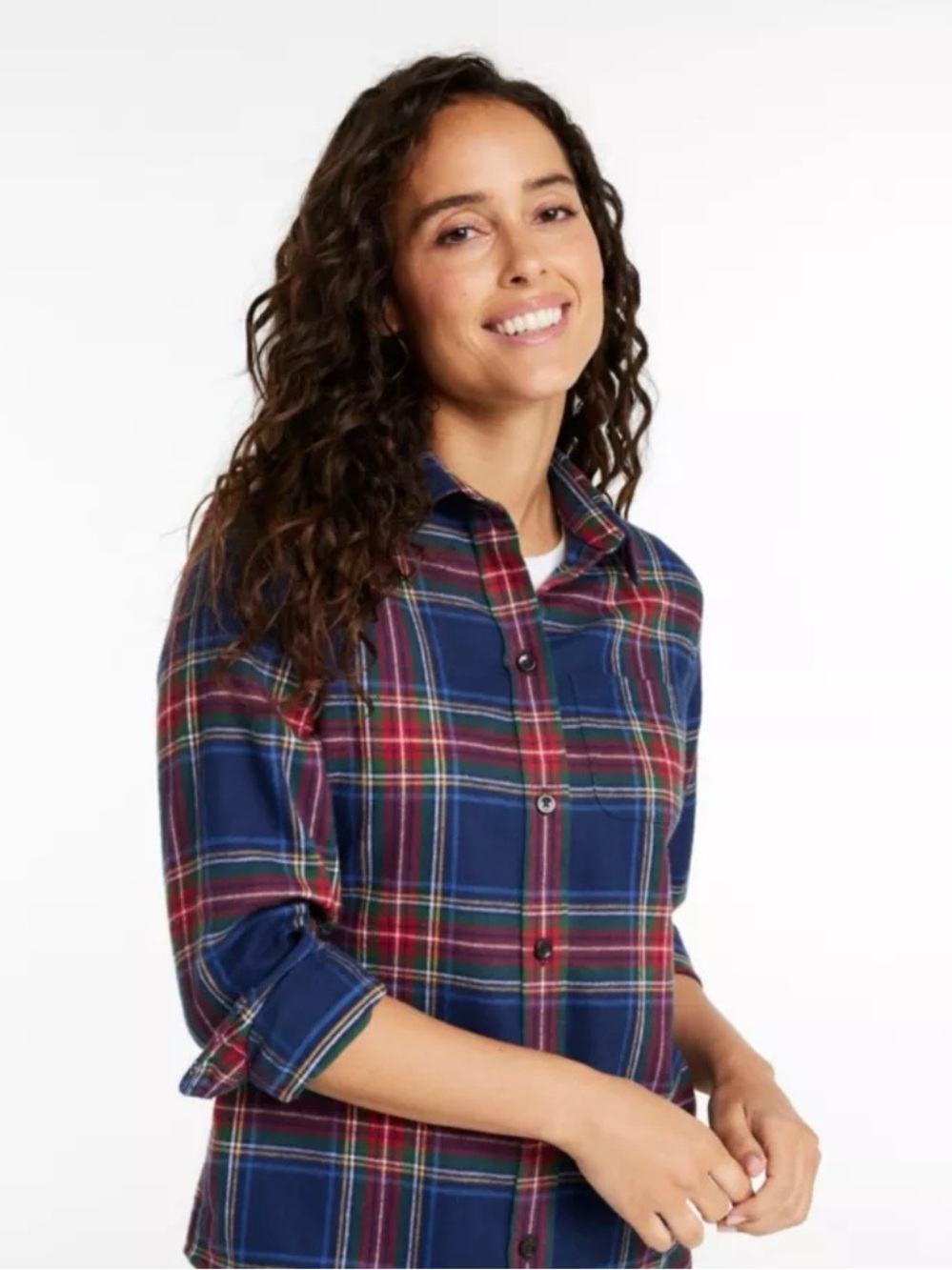 Women's Scotch Plaid Flannel Shirt, Relaxed